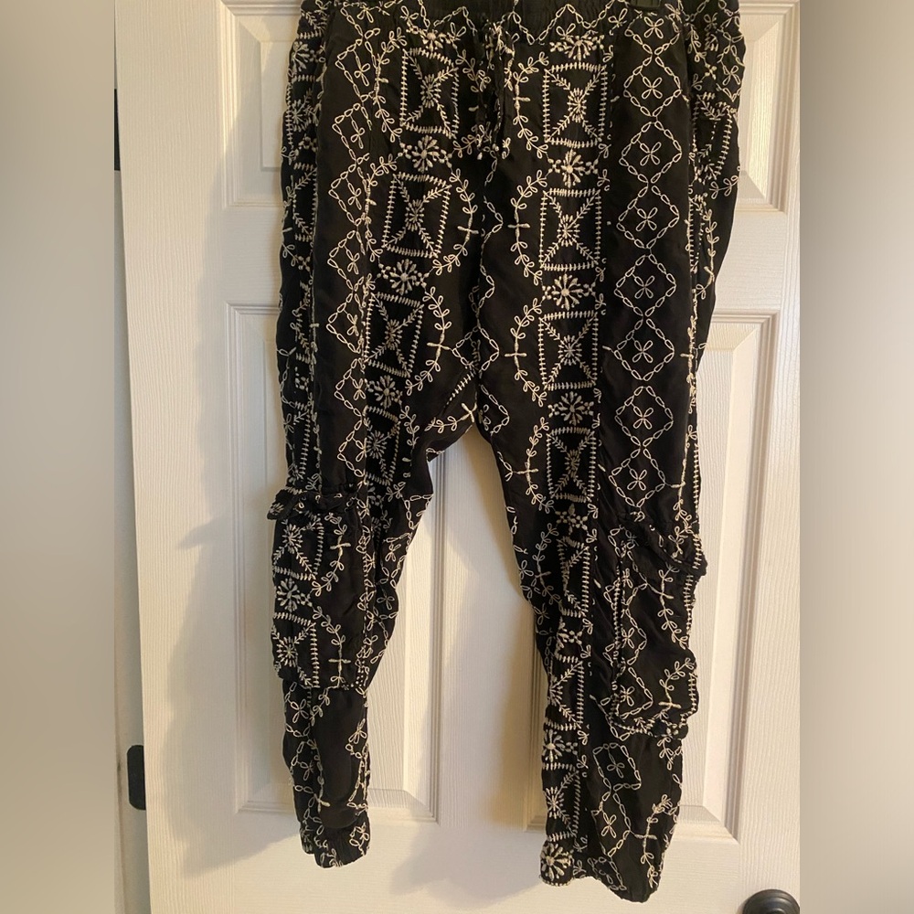 Pete & Greta Johnny Was Embroidered Cargo Pants